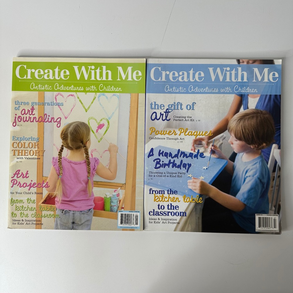 Create With Me Magazine Lot‎ 2 Issues Artistic Adventures Children 2011 2012